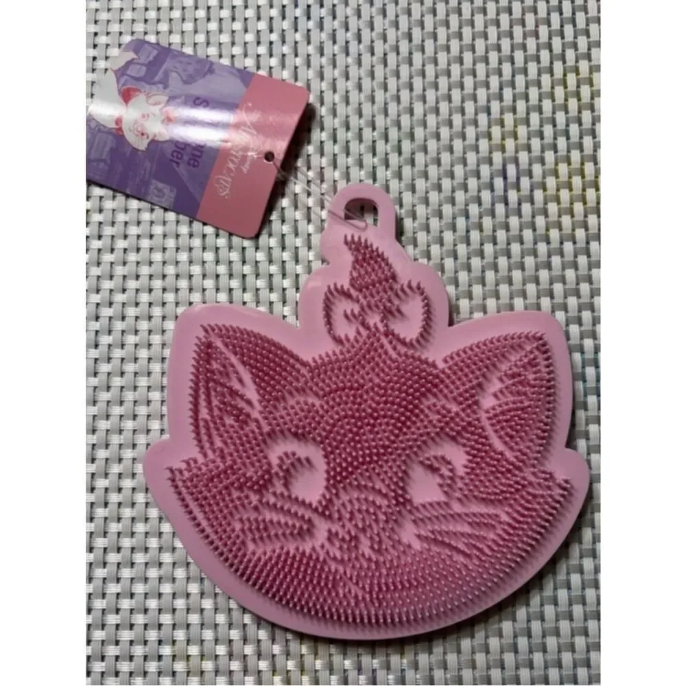 New Disney Aristocats Marie Pink Cat Silicone Cleaning Scrubber
